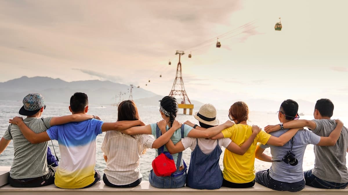 Young people together, atmospheric photo not a portrait of the named pastor